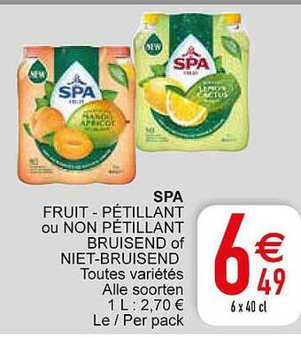 Cora Spa fruit pétillant ou non pétillant bruisend of nietbruisend aanbieding