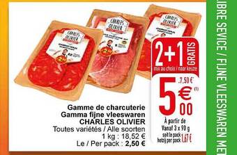 Cora Gamma fijne vleeswaren charles olivier aanbieding