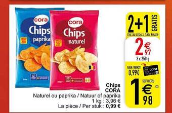 Cora Chips aanbieding