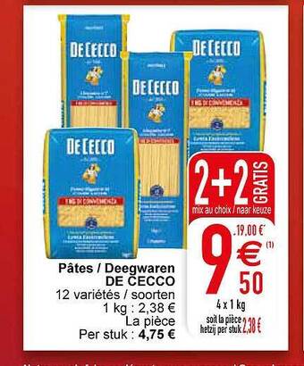Cora Deegwaren de cecco aanbieding