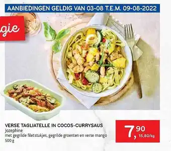 Verse tagliatelle in cocos-currysaus jozephine