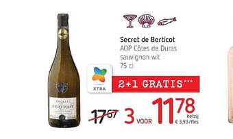 Spar Colruyt Secret de berticot aop côtes de duras aanbieding