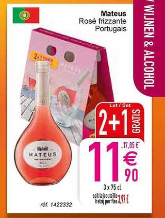 Cora Mateus rosé frizzante aanbieding