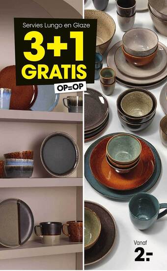Kwantum Servies lungo en glaze aanbieding
