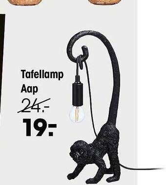 Kwantum Tafellamp aap aanbieding