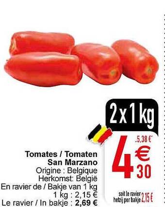 Cora Tomaten san marzano aanbieding