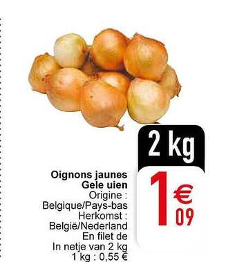 Cora Gele uien aanbieding
