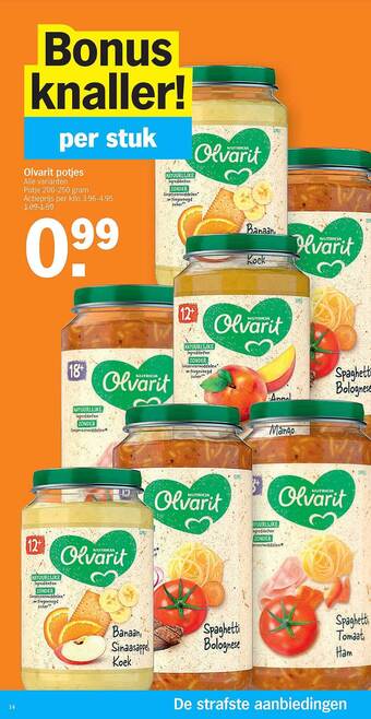 Albert Heijn Olvarit potjes aanbieding