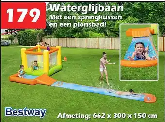Bestway Waterglijbaan Met Een Springkussen En Een Plonsbad!