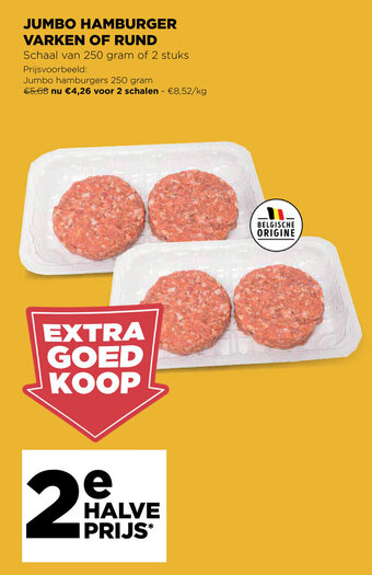 Jumbo Hamburgers 250 gram aanbieding
