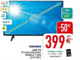 Cora Telefunken led tv aanbieding