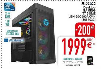 Cora Legion desktop gaming aanbieding