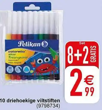 Pelikan 10 driehoekigce viltstiften
