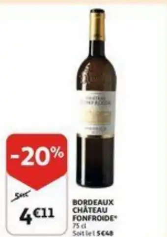Auchan Bordeaux chateau fonfroide 75cl aanbieding
