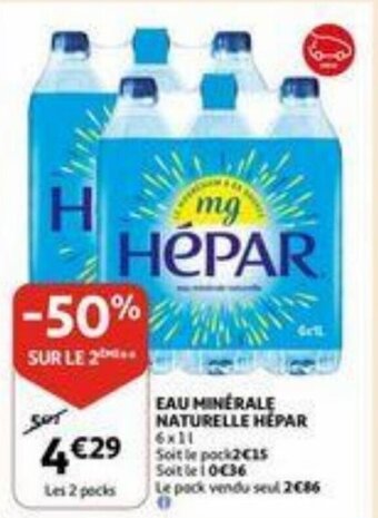 Auchan Eau minerale naturelle hepar aanbieding
