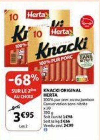 Auchan Knacki original herta aanbieding