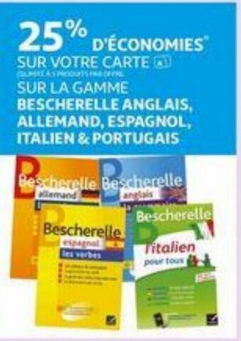 Auchan Bescherelle anglais, allemand, espagnol, italien & portugais aanbieding