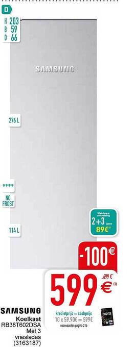 Cora Samsung koelkast aanbieding