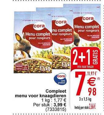 Cora Compleet menu voor knaagdieren aanbieding