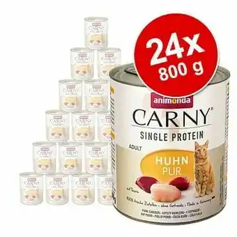 Zooplus 24x800g Single Protein Adult puur Kip Animonda Carny Kattenvoer aanbieding