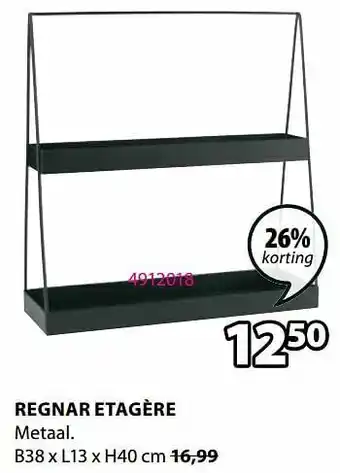 Jysk Regnar etagère aanbieding