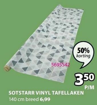 Jysk Sotstarr vinyl tafellaken aanbieding