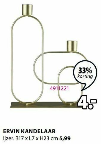 Jysk Ervin kandelaar aanbieding