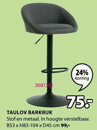 Jysk Taulov barkruk aanbieding