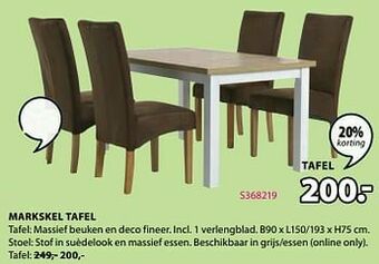 Jysk Markskel tafel aanbieding