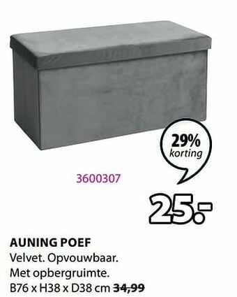 Jysk Auning poef aanbieding