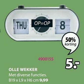 Jysk Olle wekker aanbieding