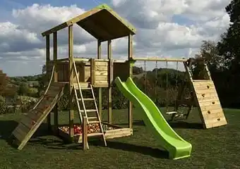 Dreamland Fox play schommel Sacramento Explorer Adventure met limegroene glijbaan aanbieding