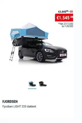Decathlon Fjordsen Light 220 daktent aanbieding