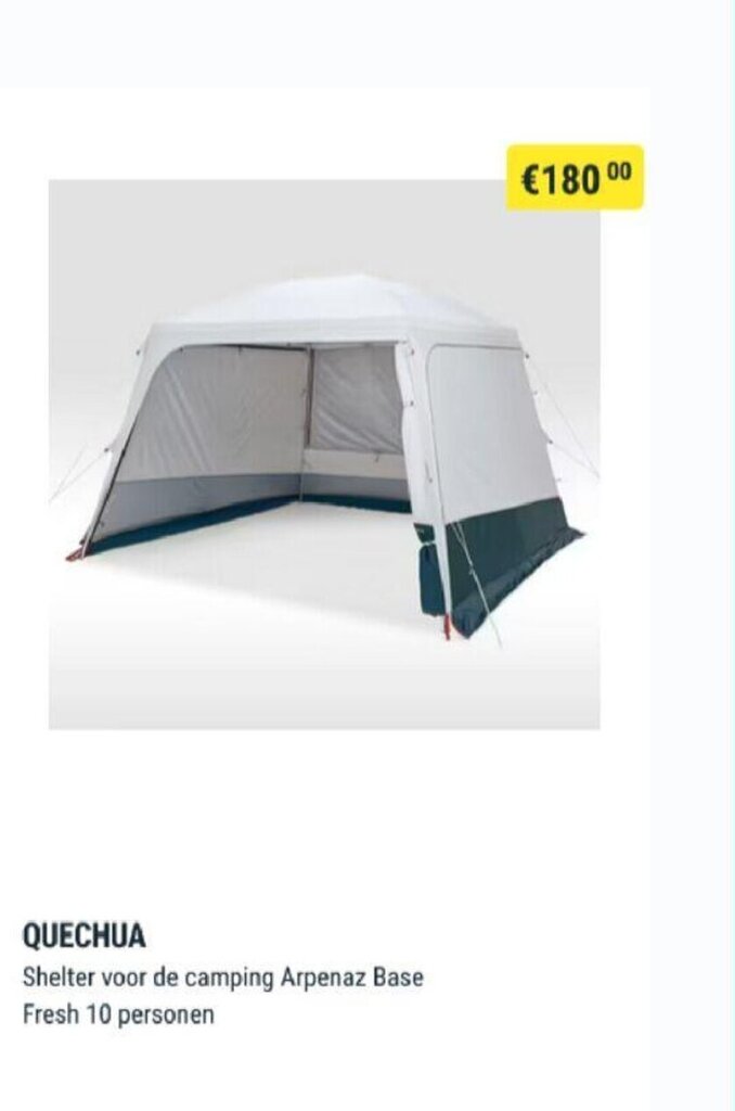 Quechua Shelter voor de camping Arpenaz Base Fresh 10 personen promotie bij Decathlon