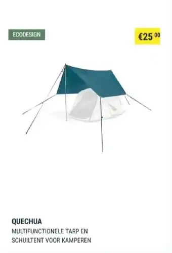 Decathlon Ecodesign Quechua Multifunctionele Tarp En Schuiltent Voor Kamperen aanbieding