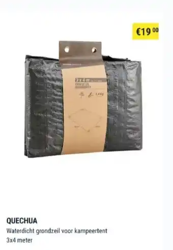 Decathlon Quechua Waterdicht grondzeil voor kampeertent 3x4 meter aanbieding