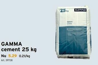 GAMMA Gamma cement aanbieding