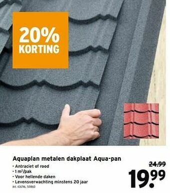 GAMMA Aquaplan metalen dakplaat aqua-pan aanbieding