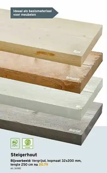 Steigerhout vergrijsd