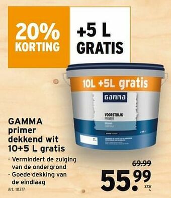 GAMMA Gamma primer dekkend wit aanbieding