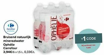 Carrefour Bruisend natuurlijk mineraalwater ophélie carrefour aanbieding