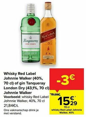 Carrefour Whisky red label johnnie walker aanbieding