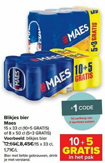 Carrefour Bier maes aanbieding