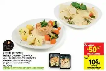 Carrefour Ravioli met asperges en geitenkaassaus aanbieding