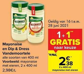 Carrefour Vandemoortele mayonaise met eieren aanbieding