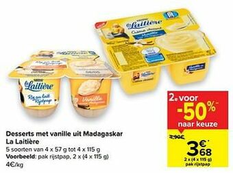 Carrefour La laitière rijstpap aanbieding