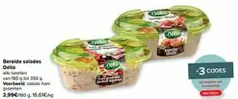 Carrefour Délio salade ham groenten aanbieding