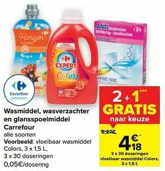 Carrefour Vloeibaar wasmiddel colors aanbieding