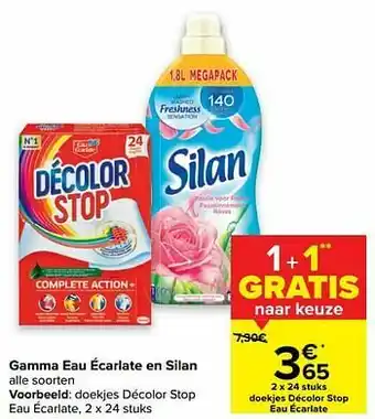 Doekjes décolor stop eau écarlate