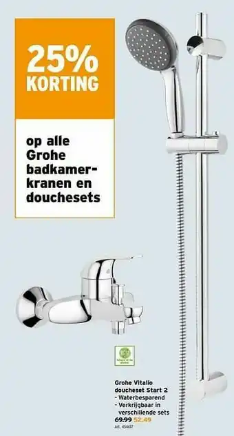 GAMMA Grohe vitalio doucheset start 2 aanbieding